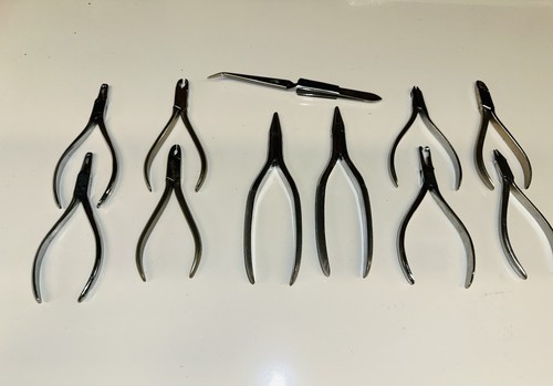 11 Orthodontist Orthodontics Tools Pliers. Light Or No Use