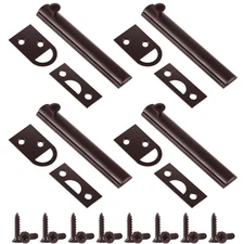 4 Pcs Solid Brass Surface Bolt Door Slide Bolt Door Latches for Top of Slide ...