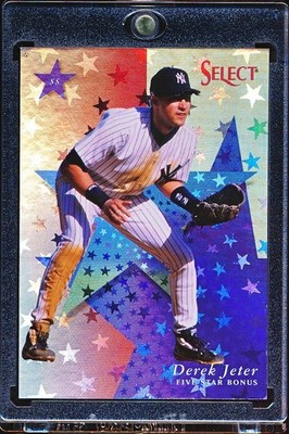 DEREK JETER 1998 PINNACLE SELECT FIVE STAR BONUS INSERT #5 #'D 14/50 UNRELEASED