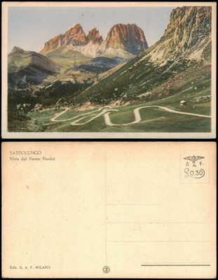 .Trentino-Südtirol Trentino-Alto Adige SASSOLUNGOVista dal Passo Pordoi 1910