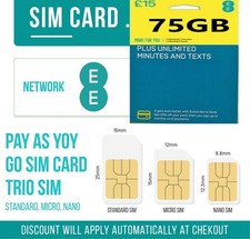 EE 25GB Pay As You Go SIM Card