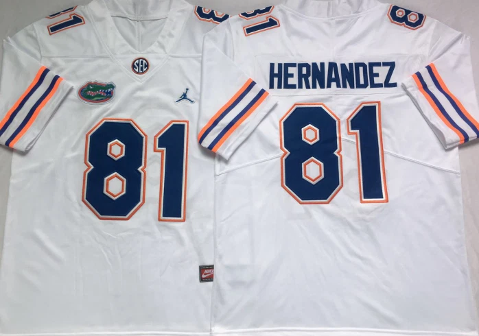 4 Colors Florida Gators Aaron Hernandez Jersey 81# All Stitched - Image 4 of 4
