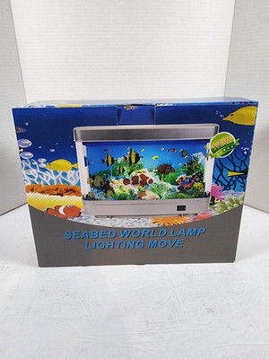 Vintage Seabed World Lamp Lighting Move Moving Fish Aquarium