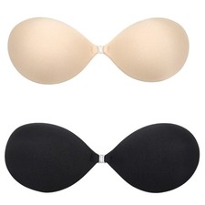 Push up Strapless Self Adhesive Bra,Invisible Silicone Bra for Backless Dress