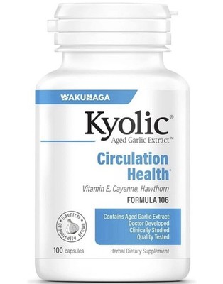 Wakunaga - Kyolic Aged Garlic Extract, Heart   Circulation 100 Caps NEW/SEALED