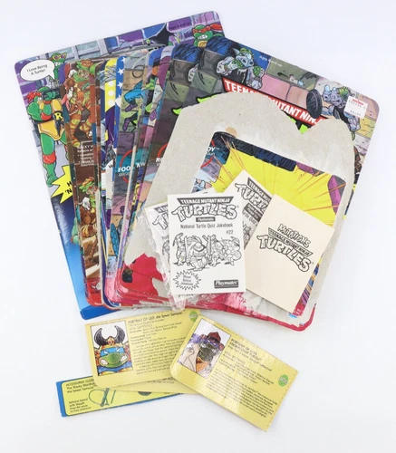 Vintage 80s Playmates TMNT Teenage Mutant Ninja Turtles Card Backs Lot Of 18