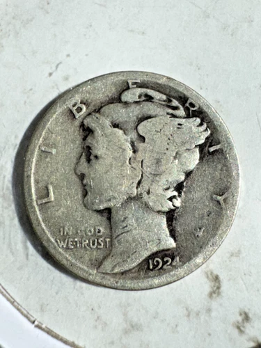 1924 Mercury Dime 10C About Good Condition