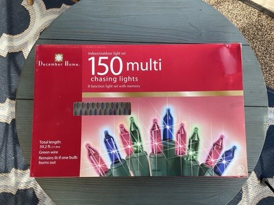 NOS December Home 150 Multi Chasing Lights 39 ft String Lighted Christmas