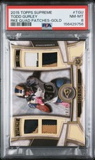 Todd Gurley 2015 Topps Supreme Rookie II RC /25 GOLD Quad Patch PSA 8