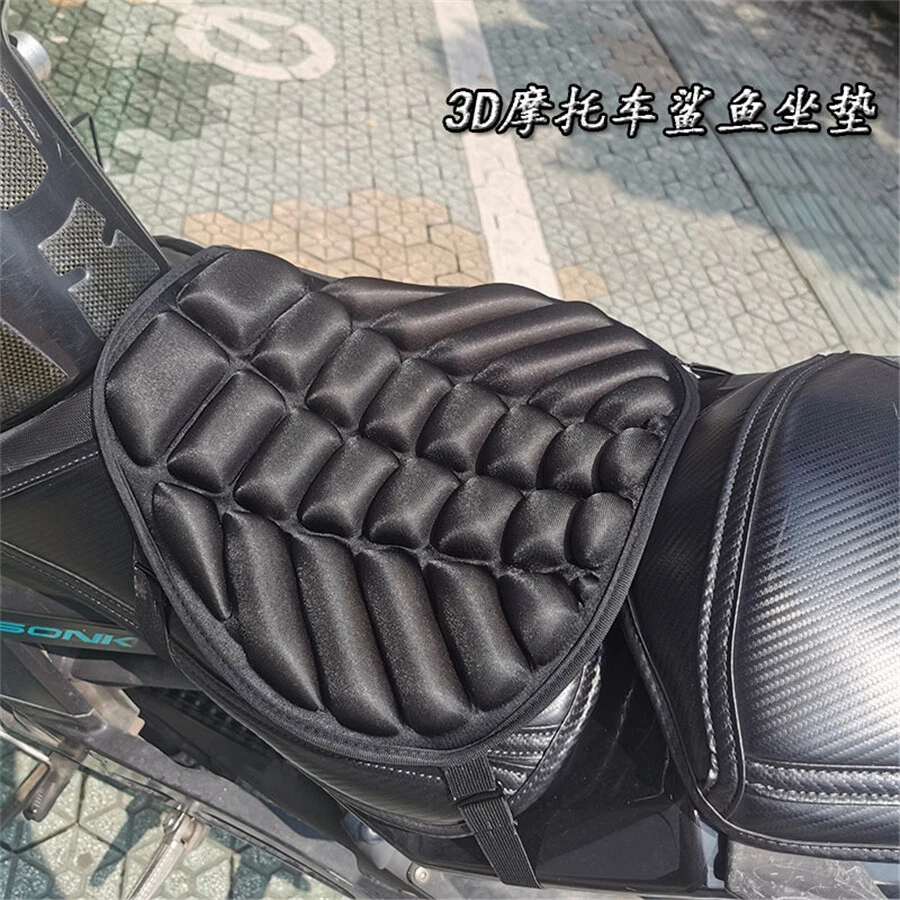 Cojín de asiento de gel cómodo 3D para moto a prueba de golpes antideslizante Foto 3 de 4