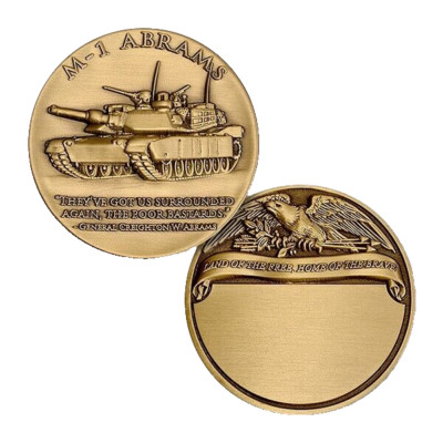 M-1 ABRAMS MAIN BATTLE TANK 1.75''  CHALLENGE COIN