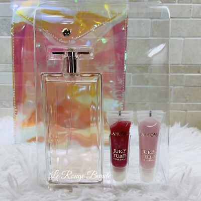 Lancome Idole L Eau De Parfum 1.7oz 50ml + 2 Juicy Tubes Lip Gloss set