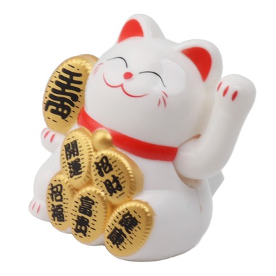 Solar Powered Lucky Cat Mini Vivid Solar Waving Cat Office Desk CHP