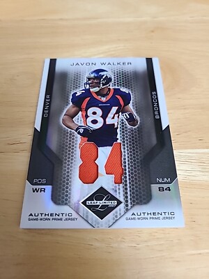 2007 Leaf Limited Threads GU Jersey Number Prime /84 Javon Walker #31 $$$