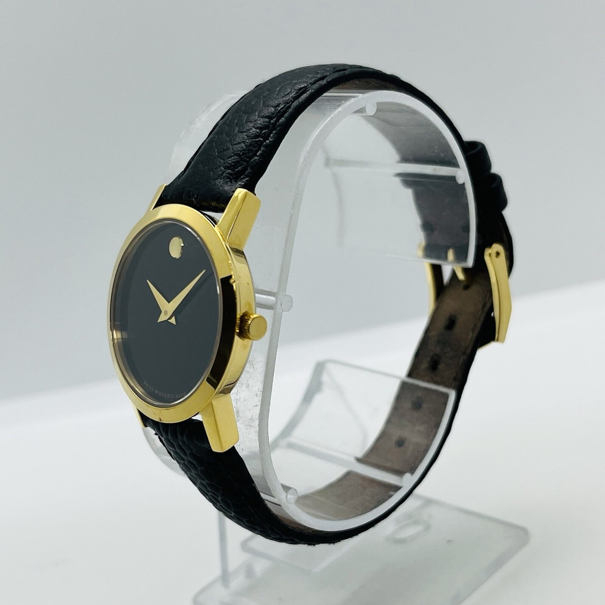 Movado Museum Women's Leather 26mm Gold Stainless Steel Watch