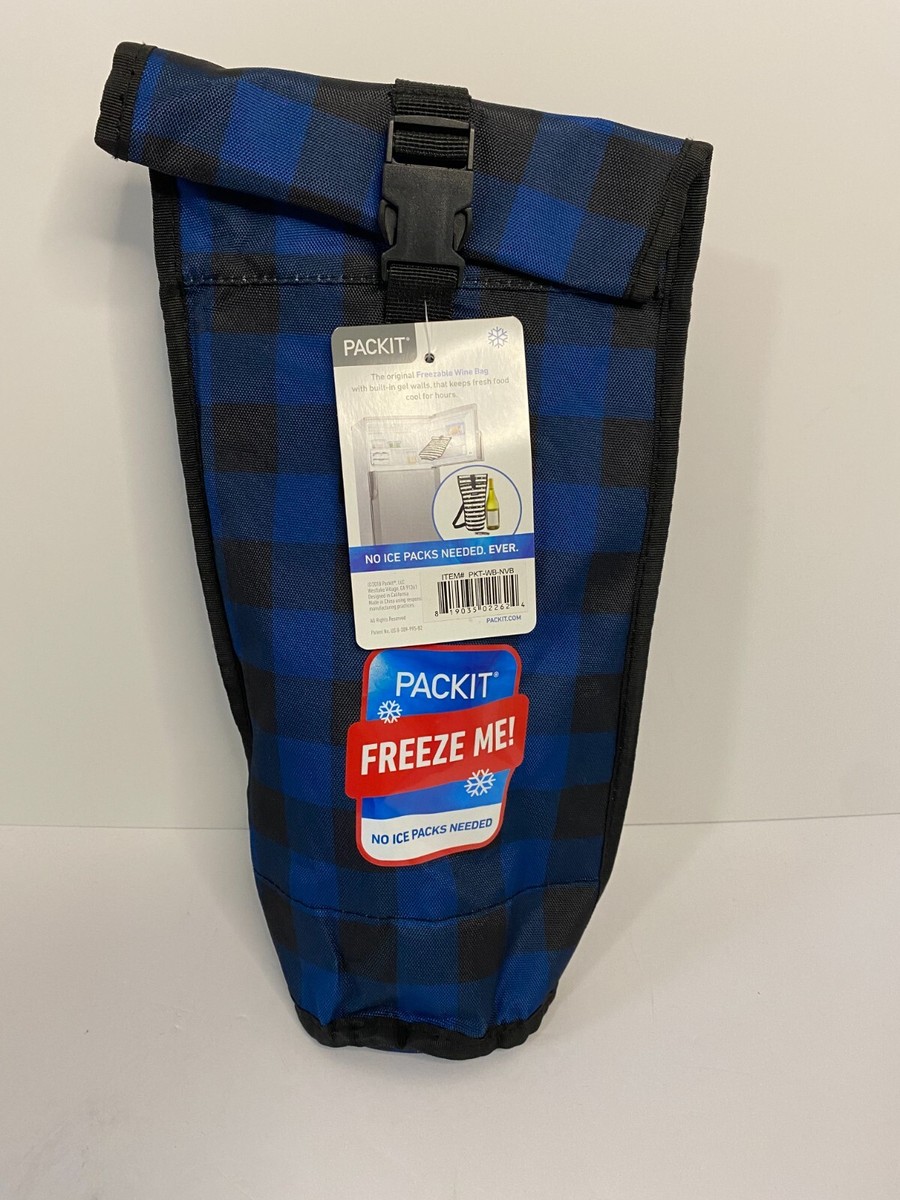 Packit Wine Or Water Bottle Cooler Carrier Bag Freezable Portable