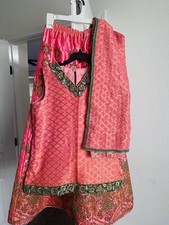 Girls 3 Piece Lengha 34 Length Skirt Chest 15 SIZE 7/8