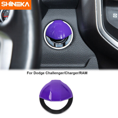 Engine Start Stop Button Decor Trim for Dodge Challenger & Charger 2015+ Purple