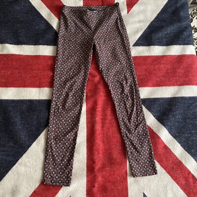 patterned cigarette trousers uk Vintage style cigarette trousers. Slim leg patterned leggings