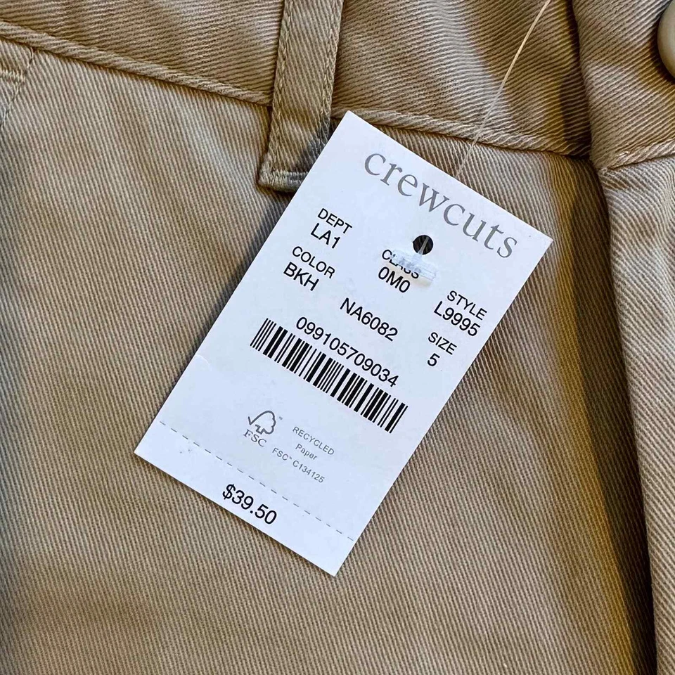 Новый с Ярлыками Crewcuts мальчиков эластичной Stanton короткие Chino хаки размер 5 - Изображение 3 из 4