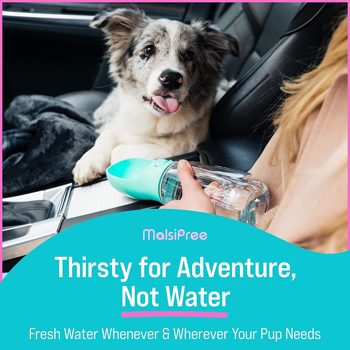 Smart Pet Portable Dog Water Bottle: A No Leak Dispenser Travel or