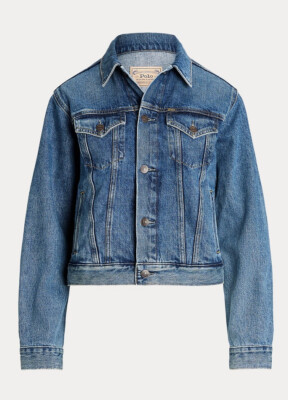 Polo Ralph Lauren Women's Flag Patch Denim Trucker Jacket - M | eBay
