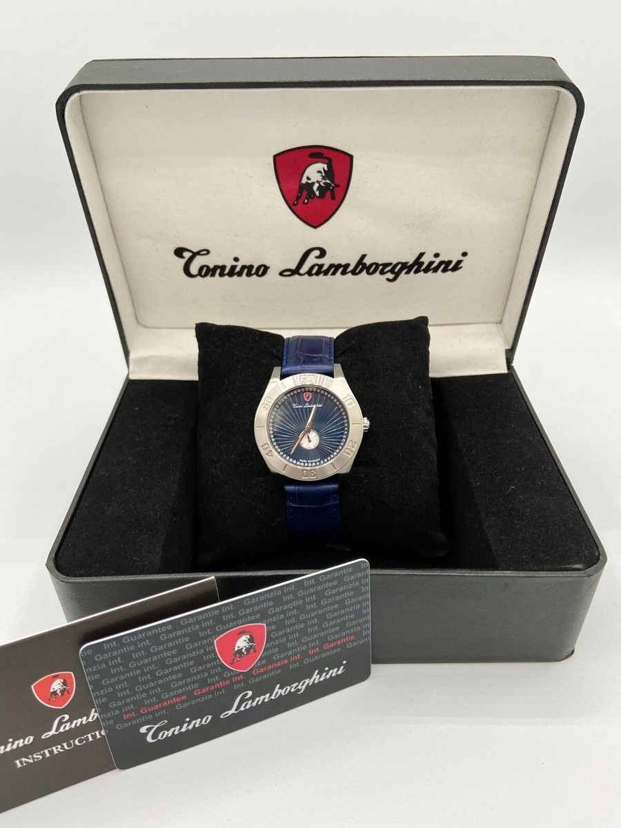 Tonino Lamborghini Men's Watch Gorgeous Blue Leather Strap EN045L