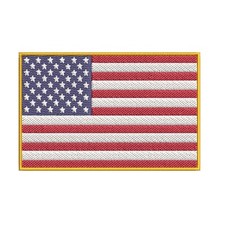 AMERICAN FLAG EMBROIDERED IRON-ON PATCH - LARGE 10-INCH USA PATRIOTIC BACK VEST