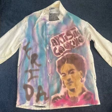 Frida Kahlo Painted Chefs Coat / Kitchen Uniform SIZE Small 