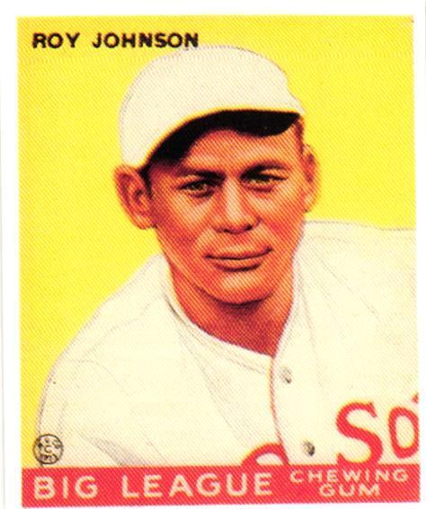 1983 Galasso 1933 Goudey Reprint #8 Roy Johnson