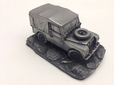 4X4 Serie 1 SWB Leinwand geneigt geschlossen 1,43 Maßstab Zinn Effekt Modellauto