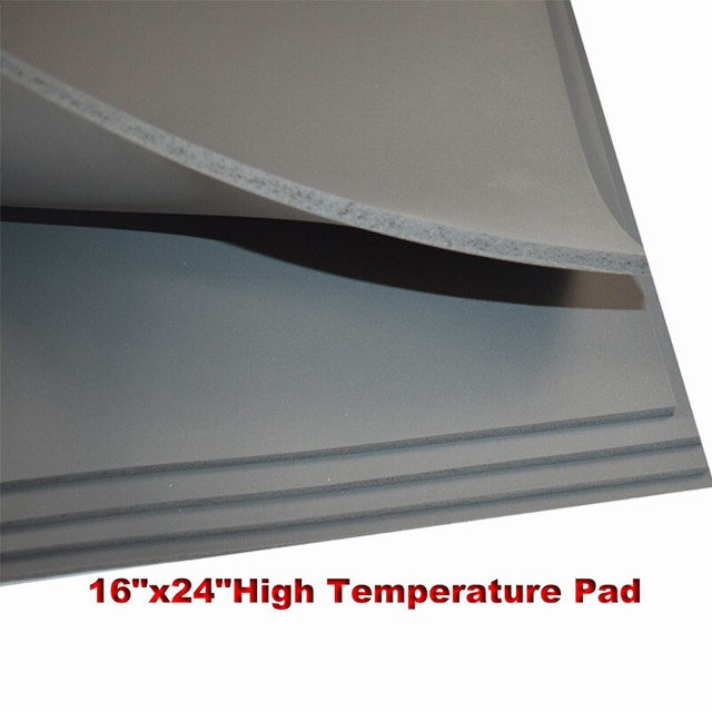 Heat Press Replacement High Temperature Pad 16"x24" Gray 0.31" Silicone