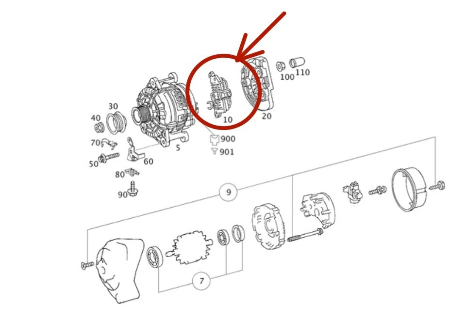 New Mercedes Benz G55 AMG G500 S500 00-11 Voltage Regulator Switch OE 0031545106 - Image 4 of 4