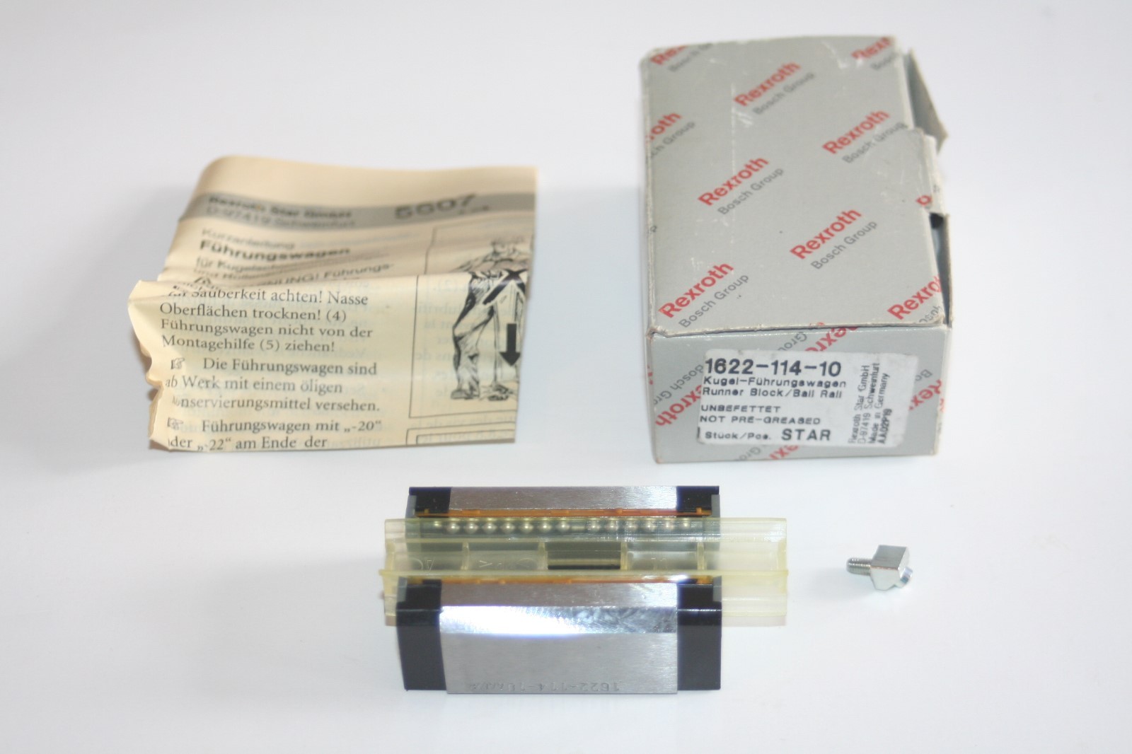 Rexroth Bosch 1622-114-10 Linear Bearing Block 162211410 * NEW *
