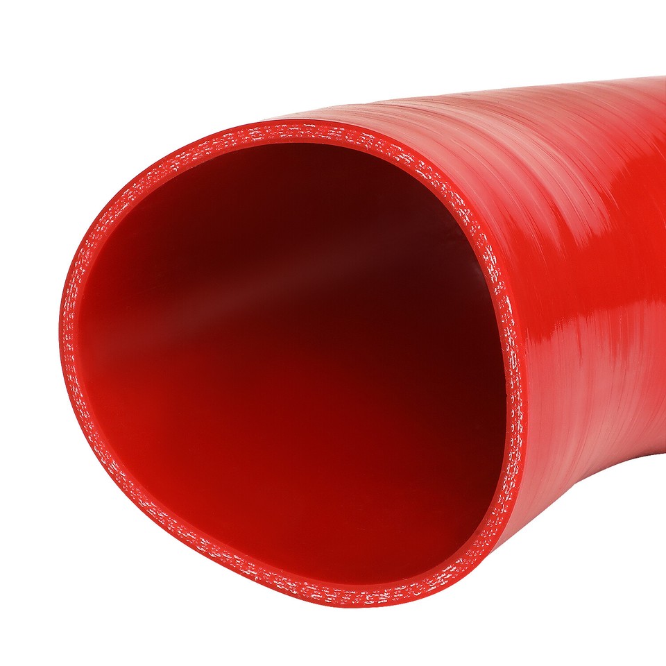 4 In Silicone Hose 1.5" 4-Ply 45 Degree Silicone Elbow Coupler - Turbo/Intake Piping Hose In Black/Red 4 In Silicone Coupler - Foto 3
