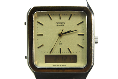 SEIKO H449-5050 Men's Vintage Digital Ana Quartz Watch with defect