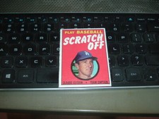 1971 Topps Scratch Off Insert Red Interior Unscratched Claude Osteen Dodgers
