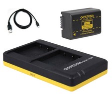 Dual-Ladegerät + Akku für Panasonic DMW-BMB9-E z.B. Lumix DMC-FZ62 / DMC-FZ72