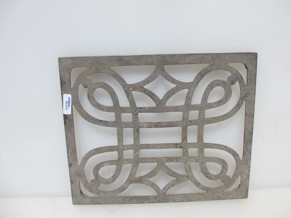 Victorian Brass Air Brick Vent Grate Grille Cover Antique Spirals Old 8"x9.5" - Image 3 of 4