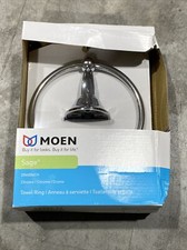 Moen DN6886CH Chrome Towel Ring From The Sage Collection New