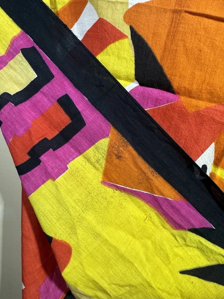 Винтажный шарф надежном Dominique Martine Париж большой квадрат 53 x 53 цветной принт - Изображение 2 из 4