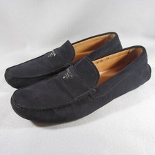 PRADA loafer driving shoes US 10 Blue suede 2170 Used w/ box