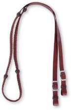 Martin Saddlery Barrel Reins With Braided Knots Null Brown