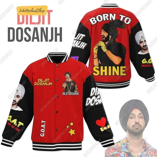 Diljit Dosanjh Baseball Jacket, Punjabi Singer Jacket Men