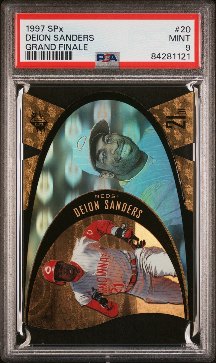 PSA 9 1997 SPx Grand Finale DEION SANDERS Reds Extremely Rare MINT