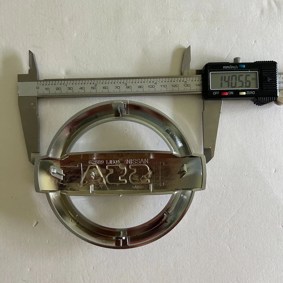 Front Grille Emblem for Nissan Versa 2015 - 2019 Silver Chrome Logo - Image 3 of 3