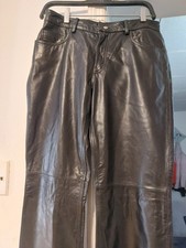 Express Vintage Leather Flare Pants Size 7/8
