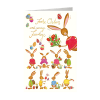 Ostern - Naturkarton - GlüCkwunschkarte Im Format 11,5 X 17 Cm Mit Umschlag - Ge