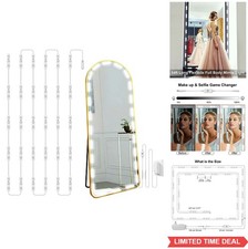 LED Vanity Lights Kit 14ft Dimmable 90 LED Stick On Plug In Floor Mirror
