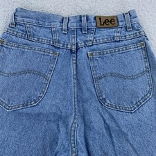 Vintage Lee High Rise Tapered Jeans Womens ACTUAL 24x29 Mom Fit Denim 90s